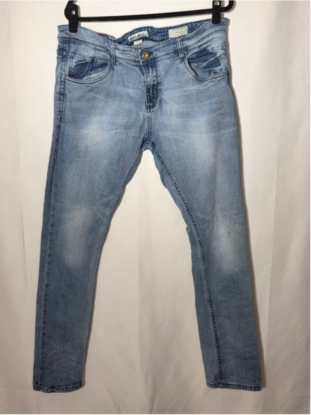 PROJEK RAW Men's Light Blue Slim Jeans Waist 36 Length 34